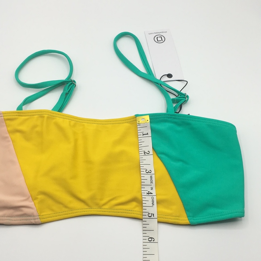 Ellejay Yellow Color Block Lauren Top Size Medium - Picture 10 of 10